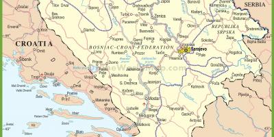 Zemljevid Bosne cesti