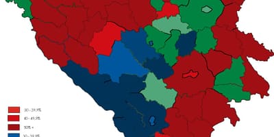 Bosna vere zemljevid