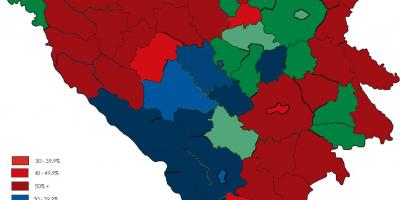 Bosna vere zemljevid