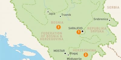 Zemljevid sarajevo Bosna